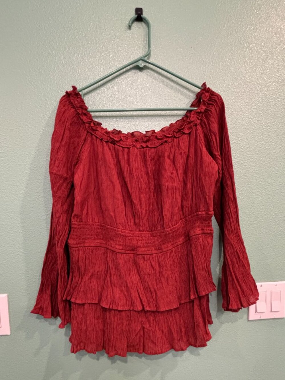 Scarlet Darkness Renaissance Victorian Gothic Off-Shoulder Blouse XXL
